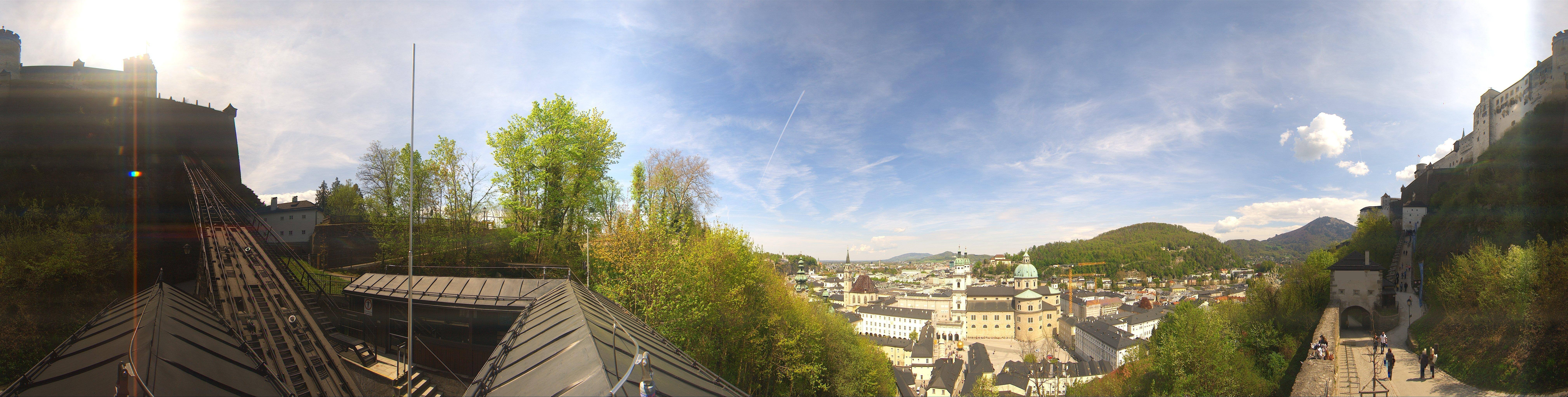 Archiv Foto Webcam Panorama Salzburg Festungsbahn