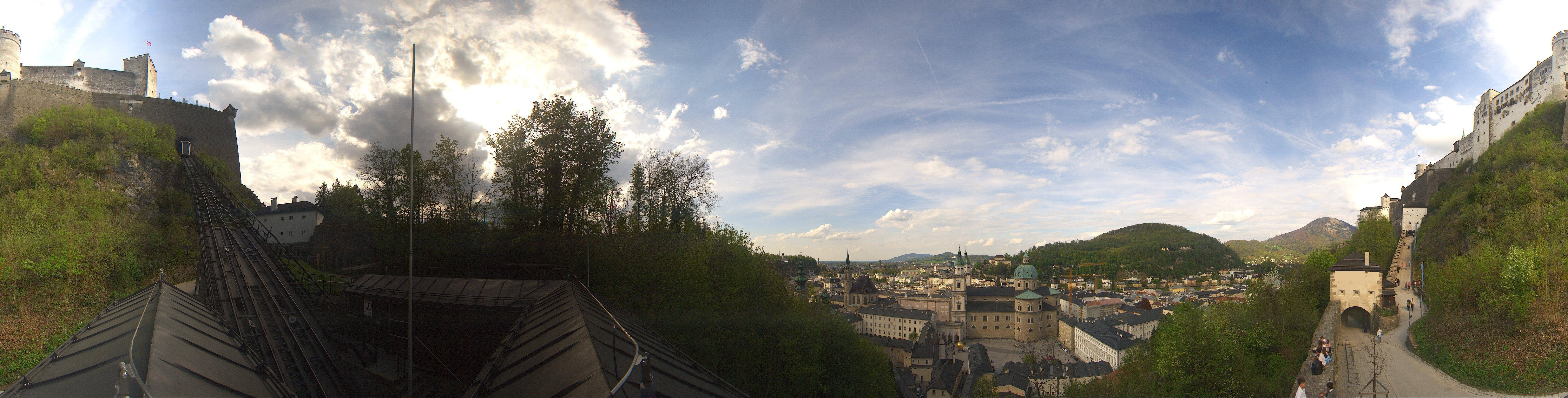 Archiv Foto Webcam Panorama Salzburg Festungsbahn