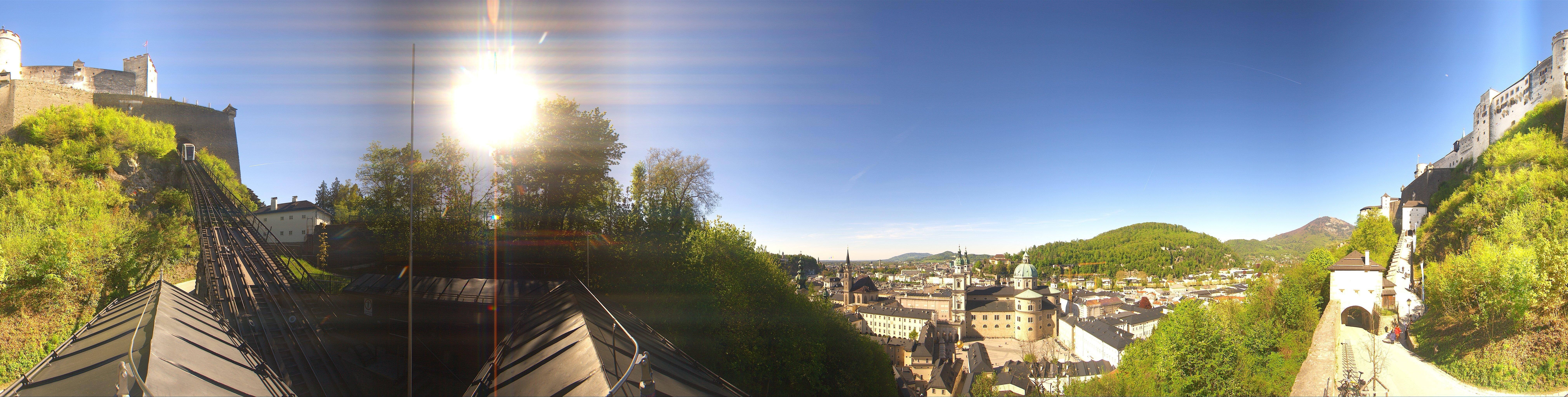 Archiv Foto Webcam Panorama Salzburg Festungsbahn