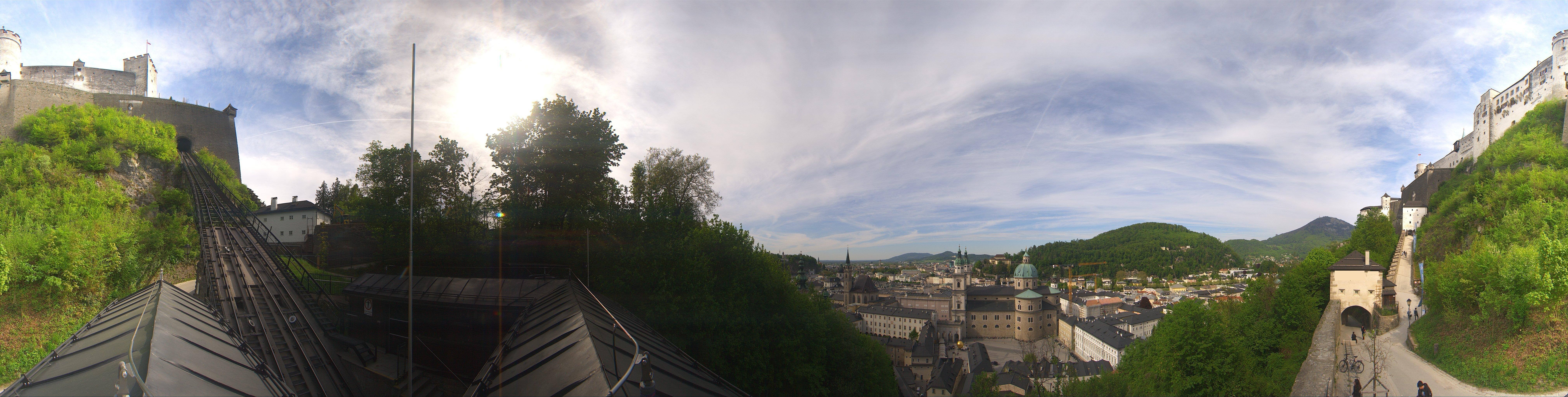 Archiv Foto Webcam Panorama Salzburg Festungsbahn