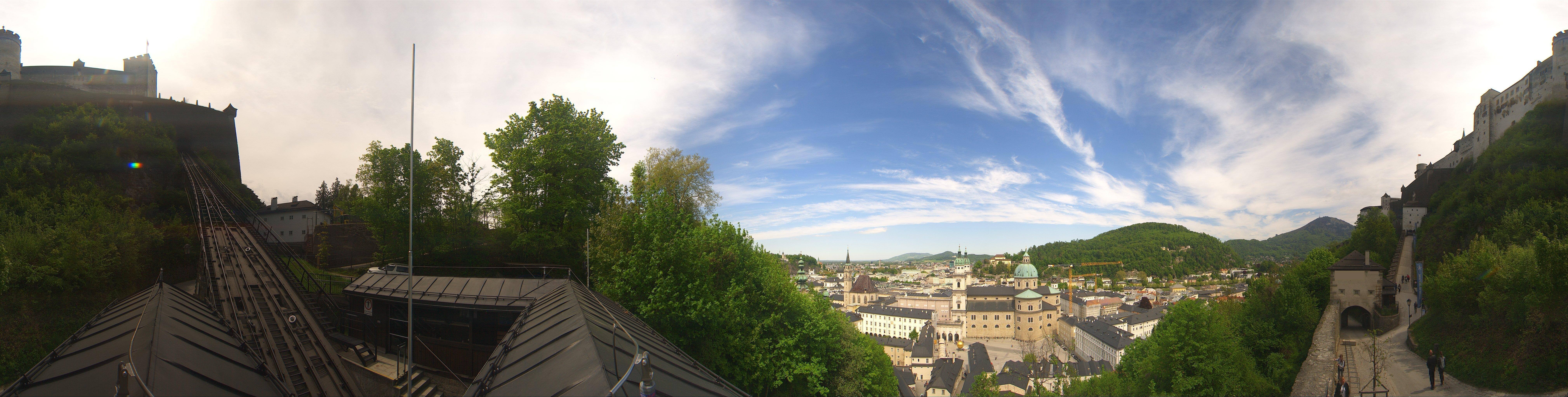 Archiv Foto Webcam Panorama Salzburg Festungsbahn
