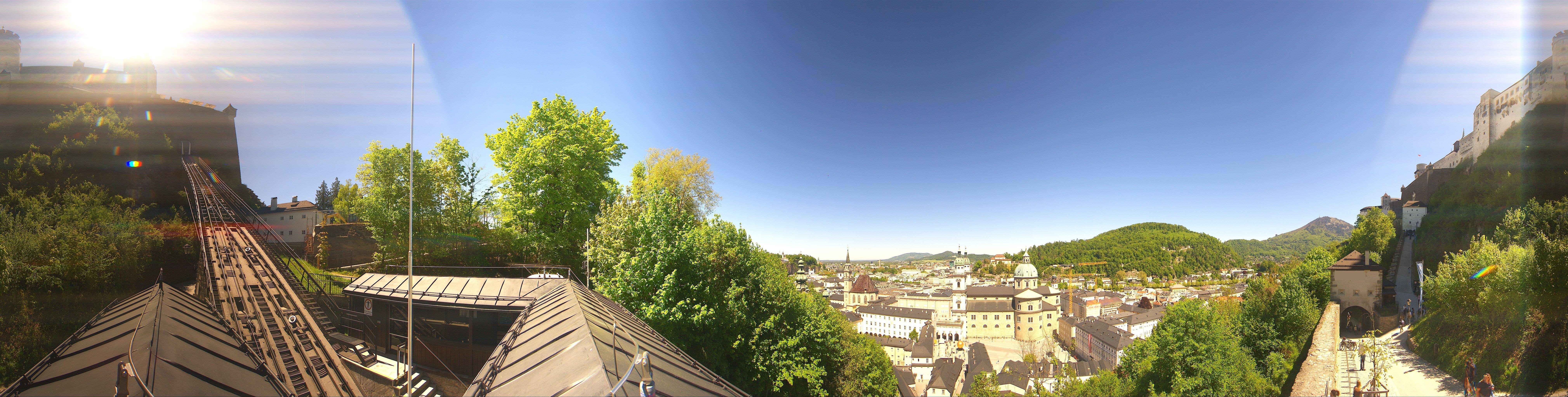 Archived image Webcam Panoramic view from Salzburg funicular