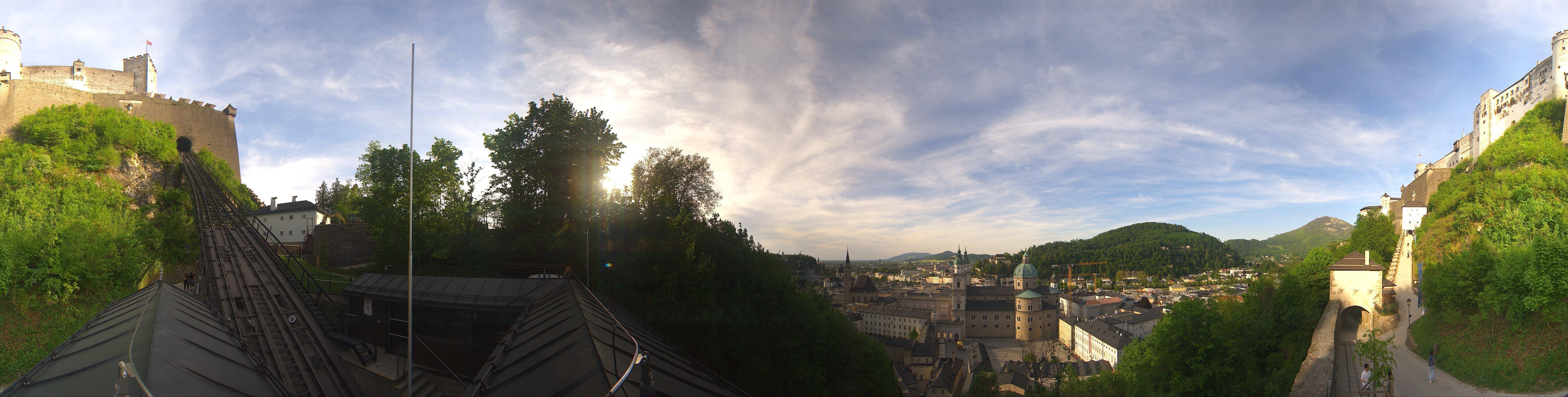 Archiv Foto Webcam Panorama Salzburg Festungsbahn