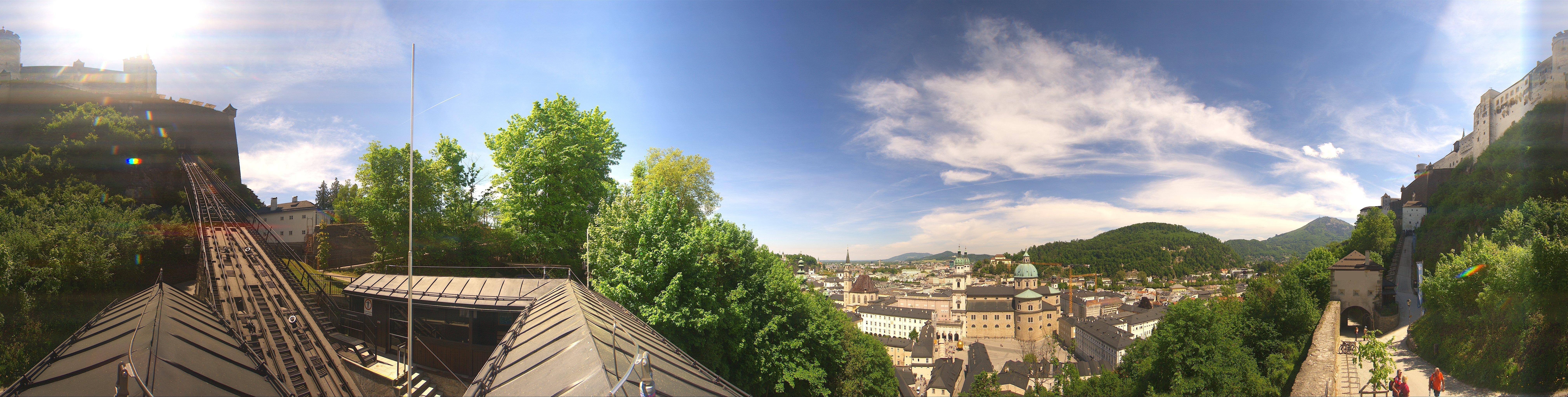 Archiv Foto Webcam Panorama Salzburg Festungsbahn