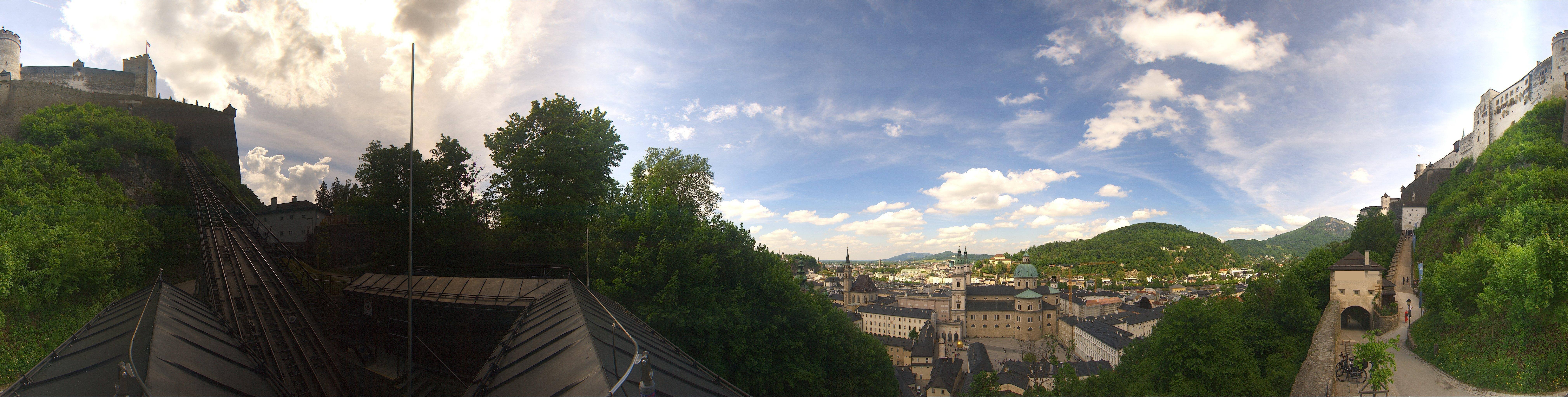 Archiv Foto Webcam Panorama Salzburg Festungsbahn