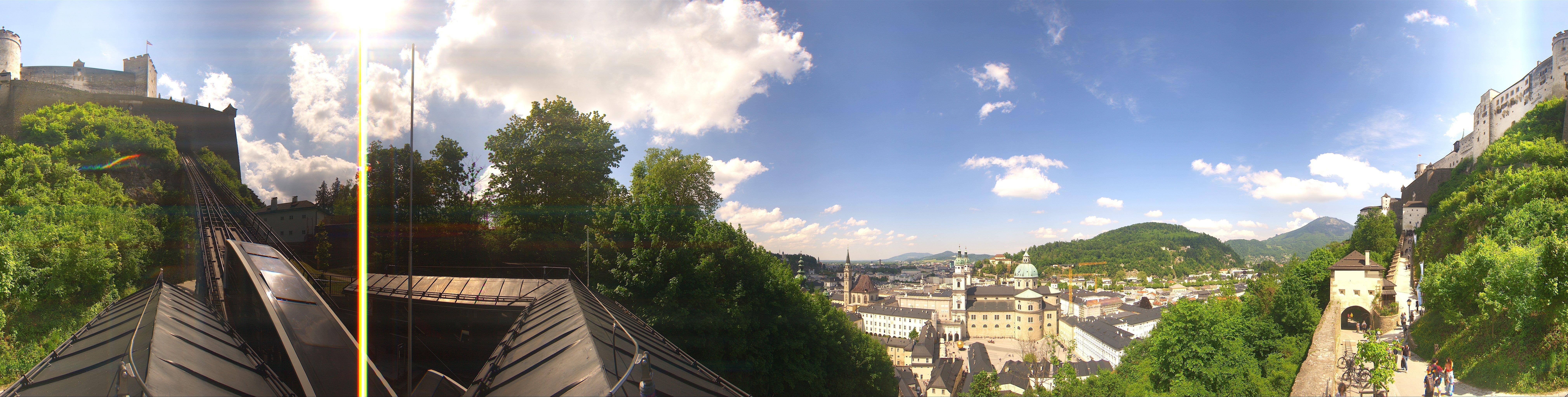 Archiv Foto Webcam Panorama Salzburg Festungsbahn