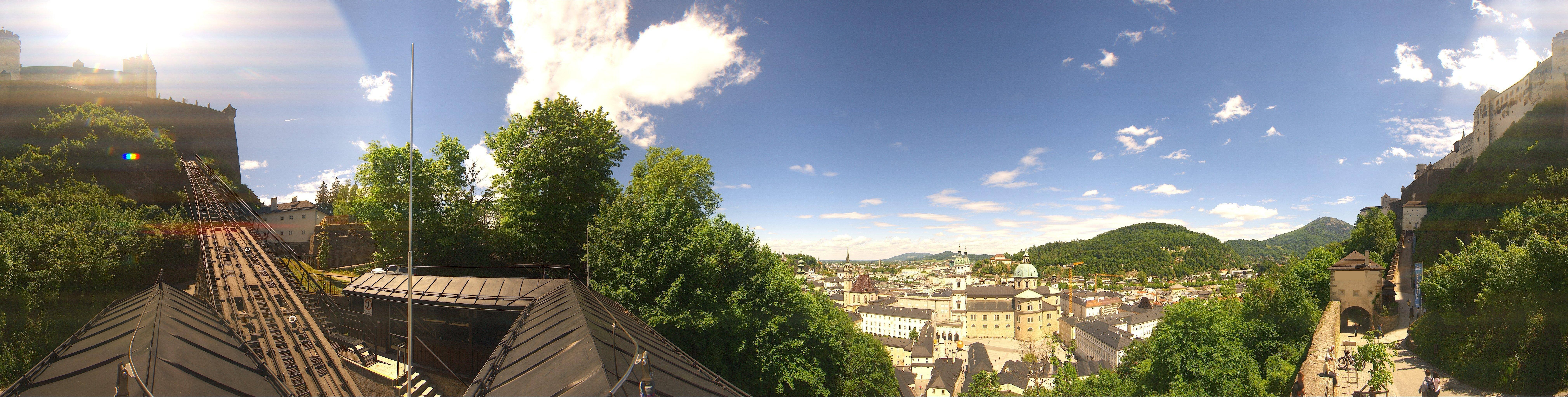 Archiv Foto Webcam Panorama Salzburg Festungsbahn