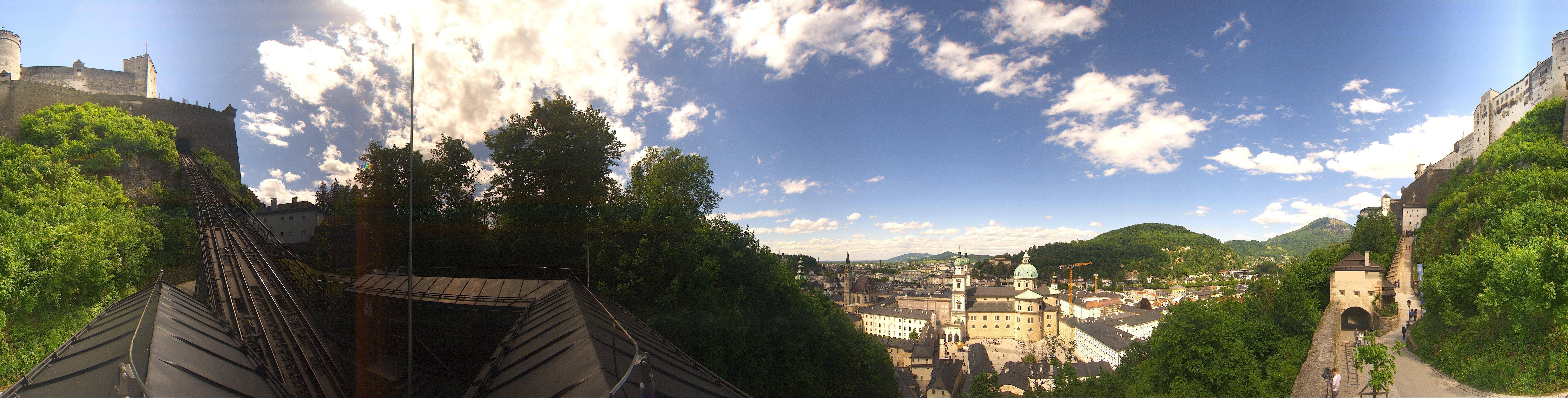 Archiv Foto Webcam Panorama Salzburg Festungsbahn