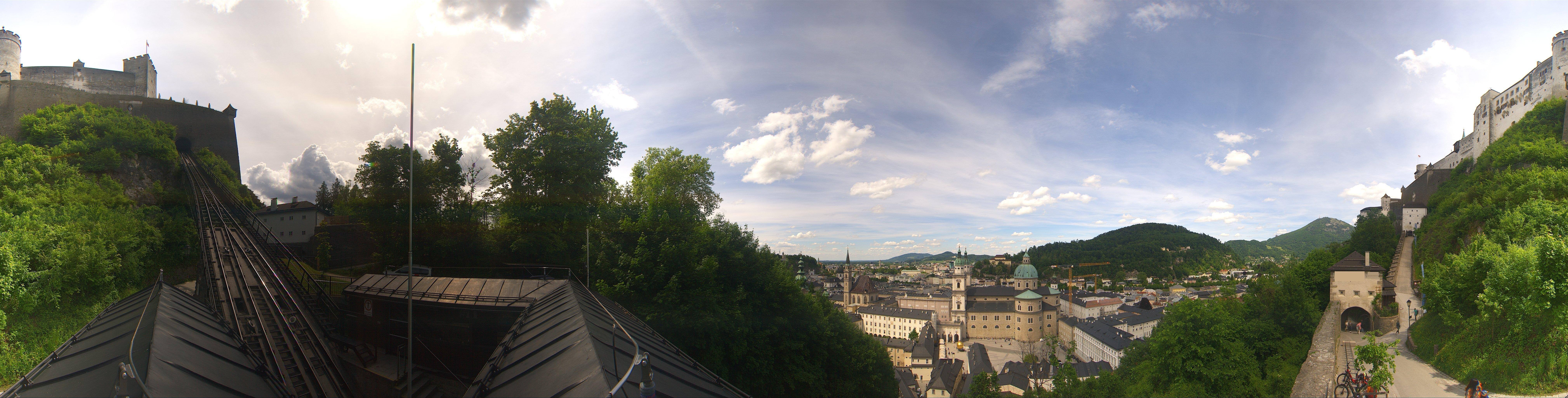 Archiv Foto Webcam Panorama Salzburg Festungsbahn