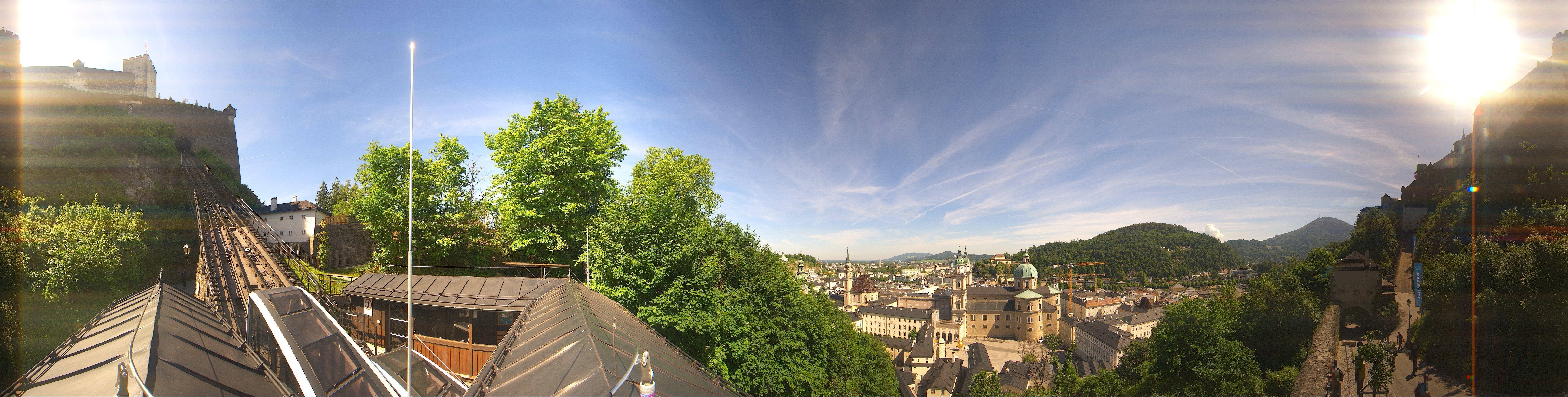 Archiv Foto Webcam Panorama Salzburg Festungsbahn