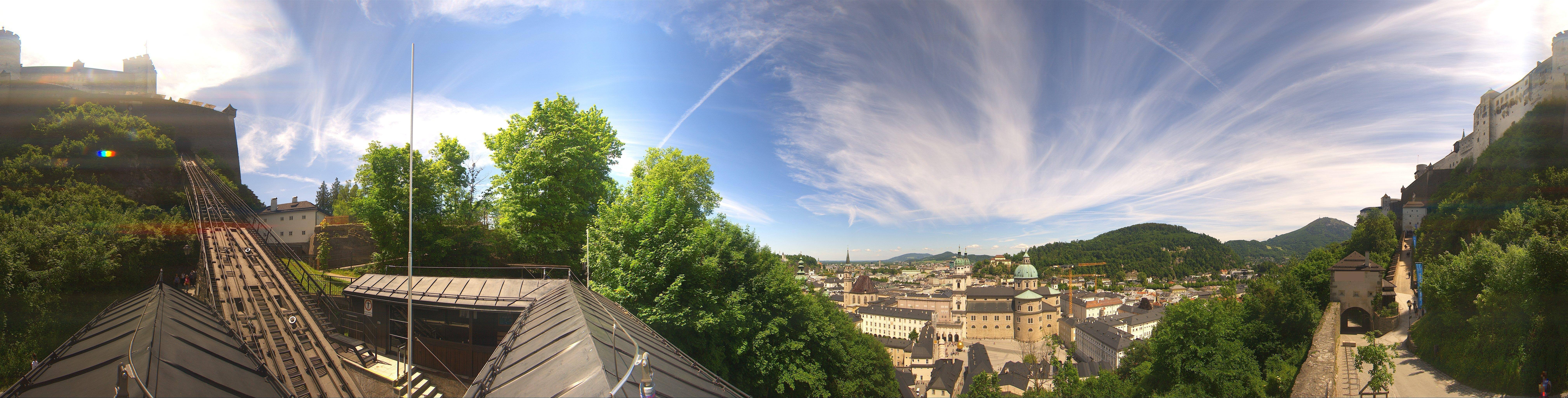 Archiv Foto Webcam Panorama Salzburg Festungsbahn