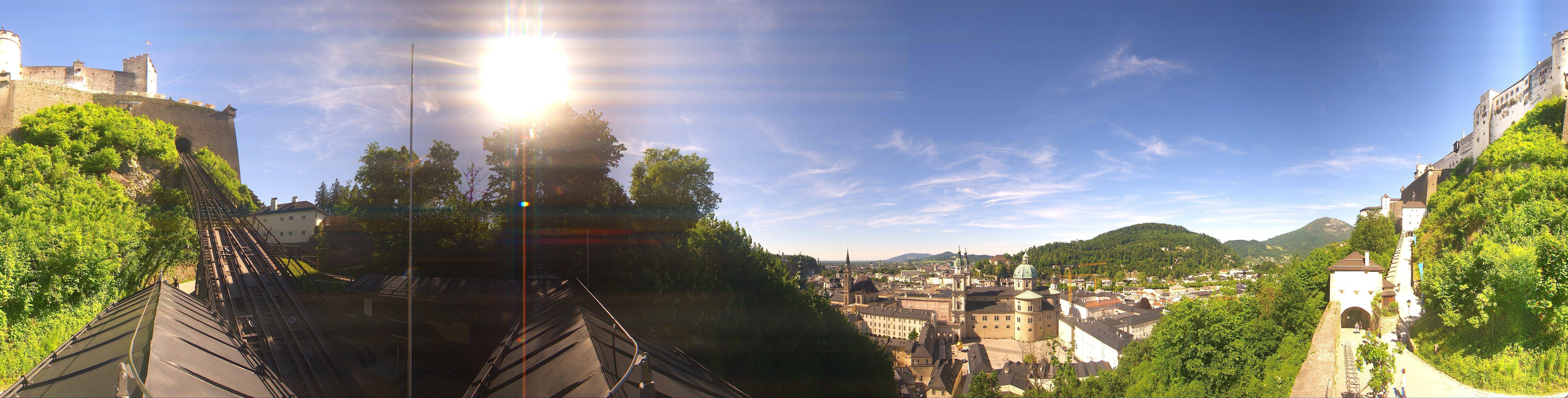 Archiv Foto Webcam Panorama Salzburg Festungsbahn