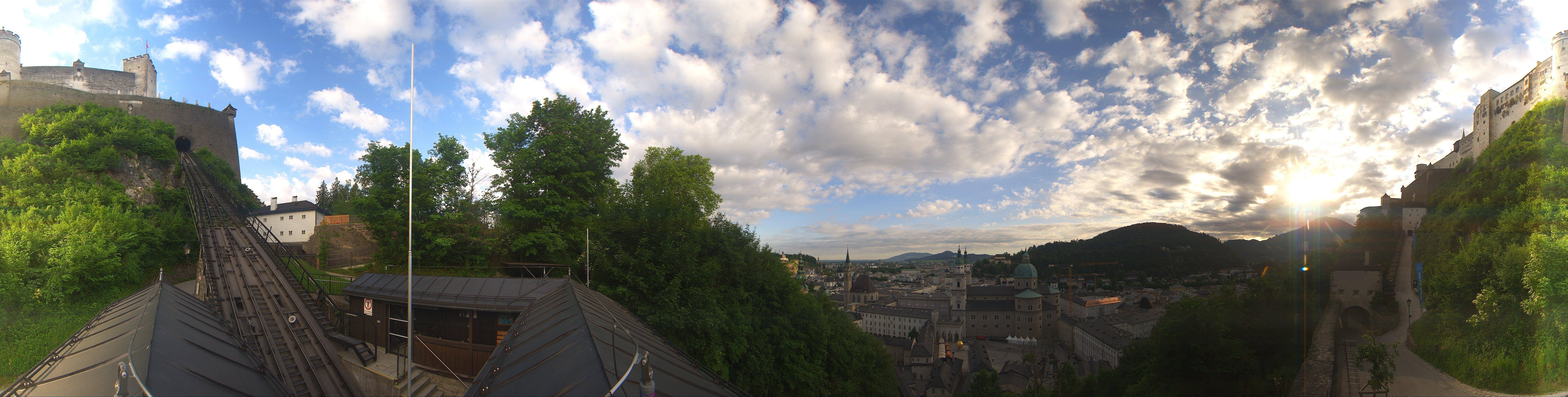 Archiv Foto Webcam Panorama Salzburg Festungsbahn