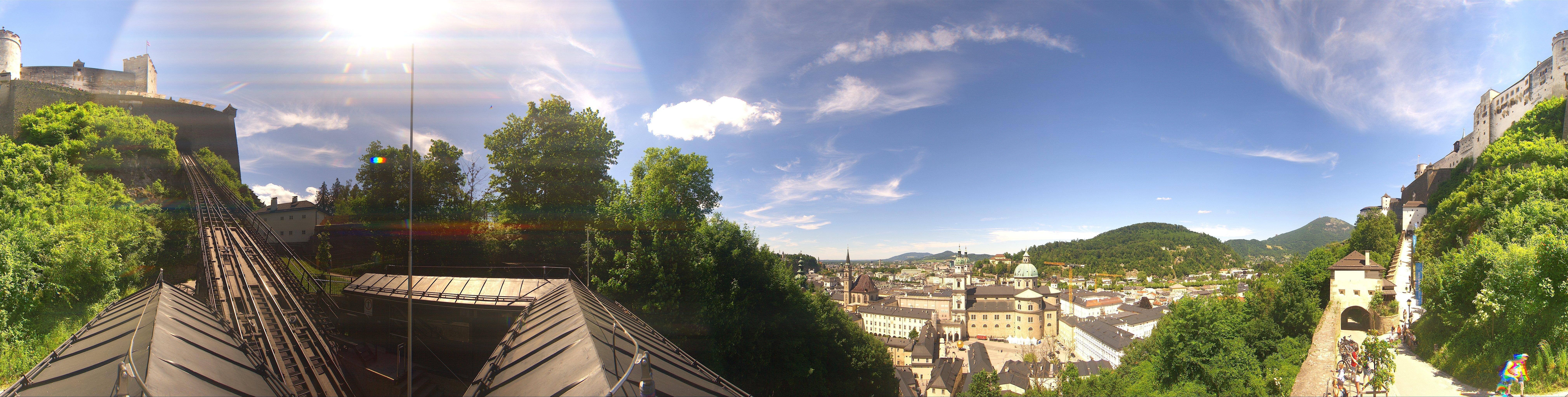 Archiv Foto Webcam Panorama Salzburg Festungsbahn