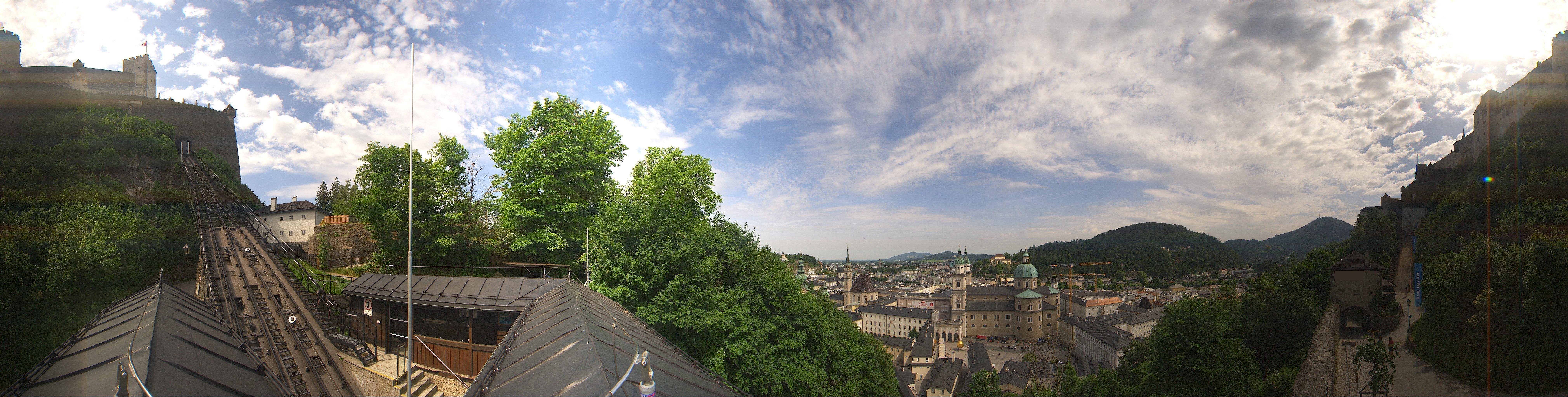 Archiv Foto Webcam Panorama Salzburg Festungsbahn