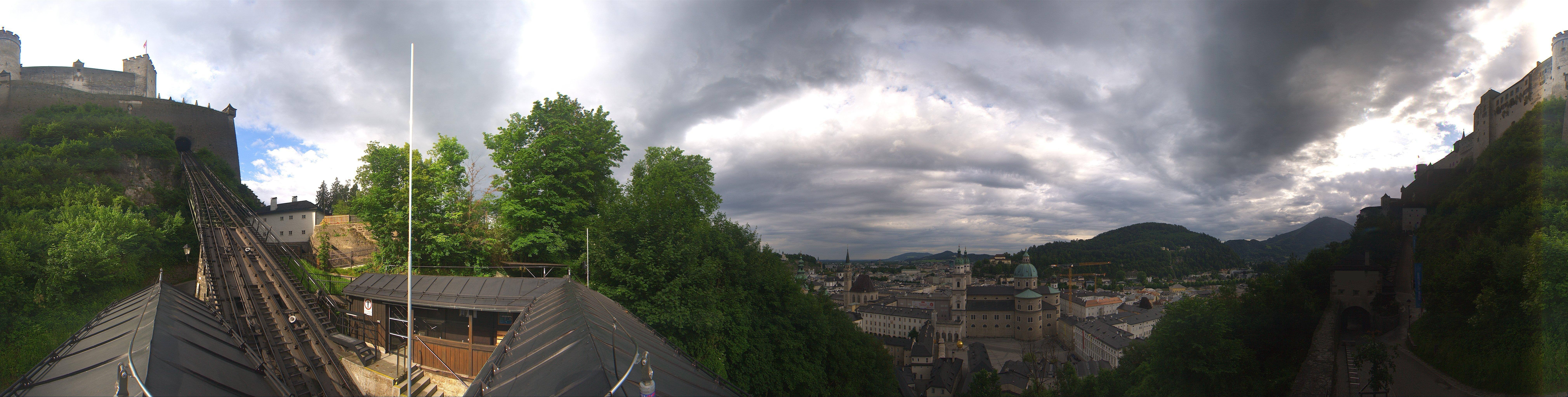 Archiv Foto Webcam Panorama Salzburg Festungsbahn