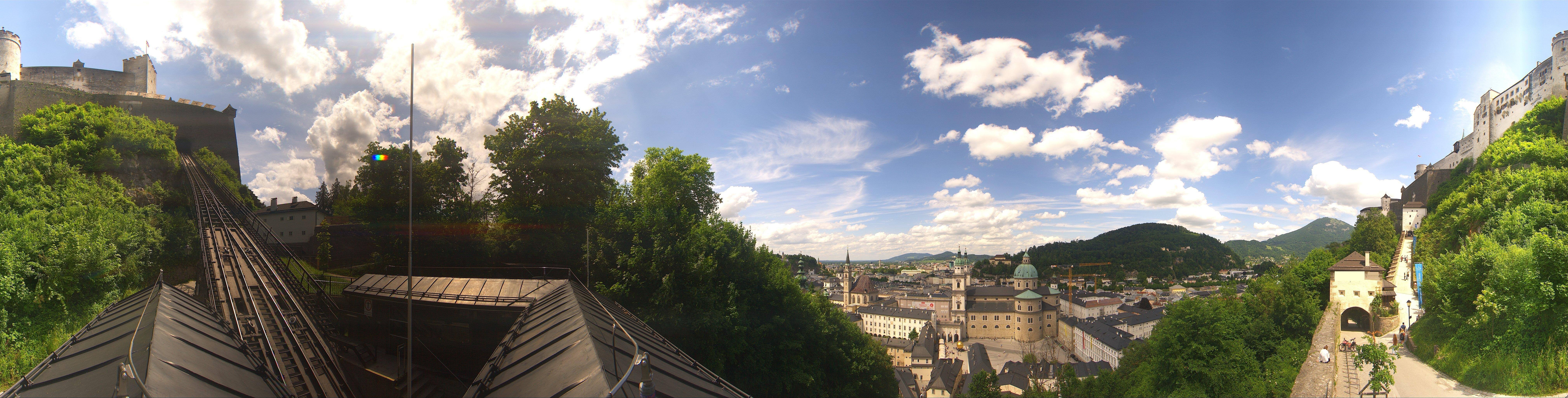 Archiv Foto Webcam Panorama Salzburg Festungsbahn