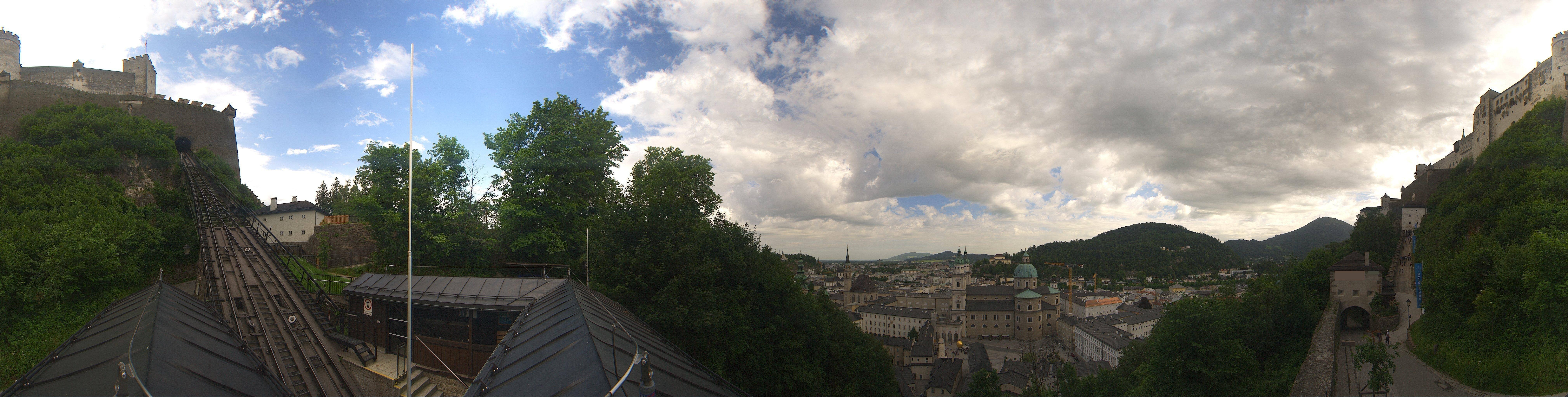 Archived image Webcam Panoramic view from Salzburg funicular