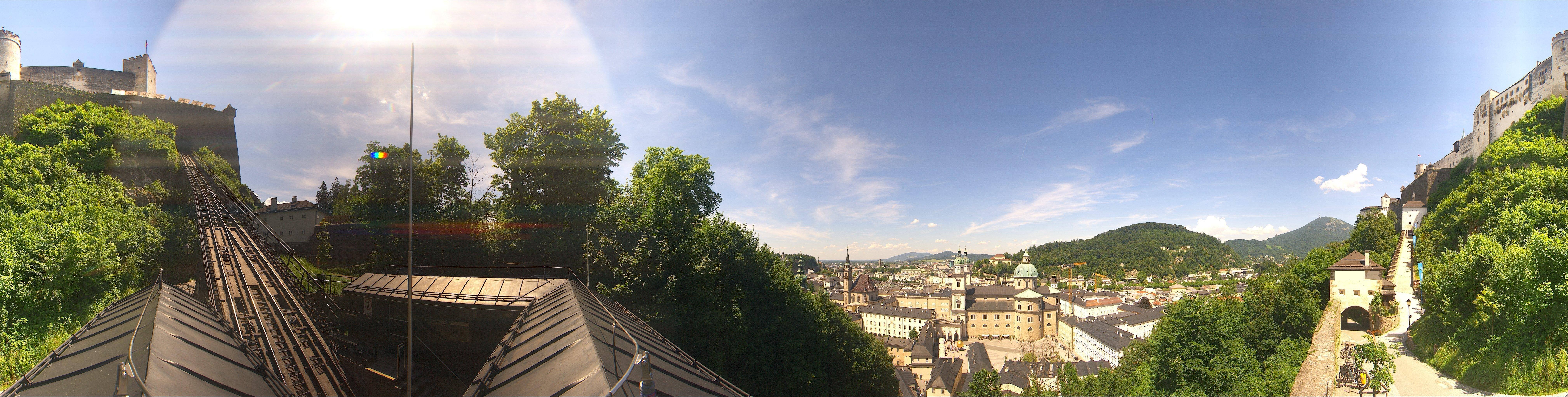 Archiv Foto Webcam Panorama Salzburg Festungsbahn