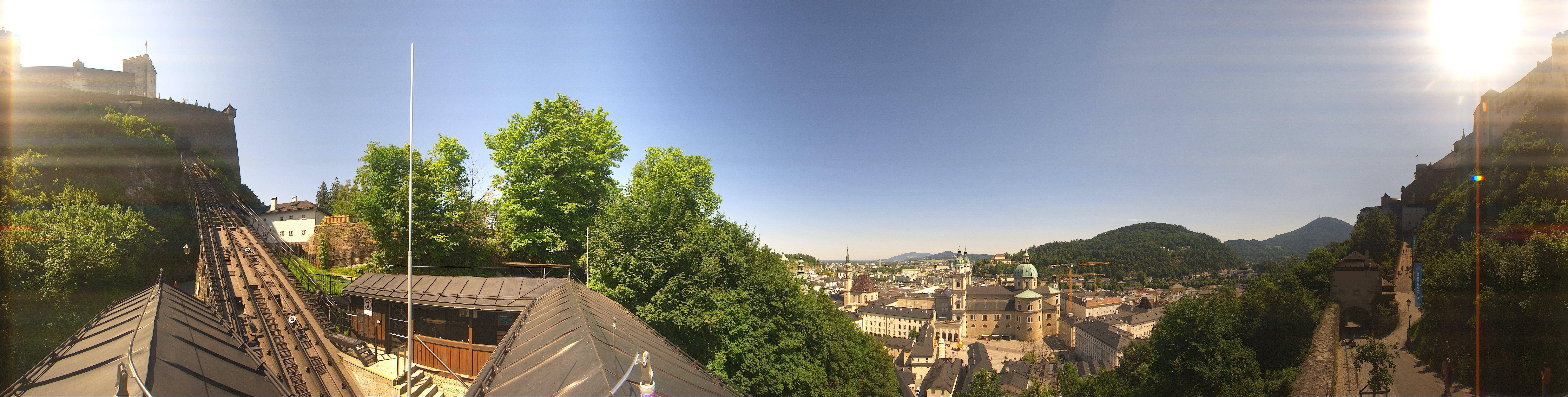 Archived image Webcam Panoramic view from Salzburg funicular