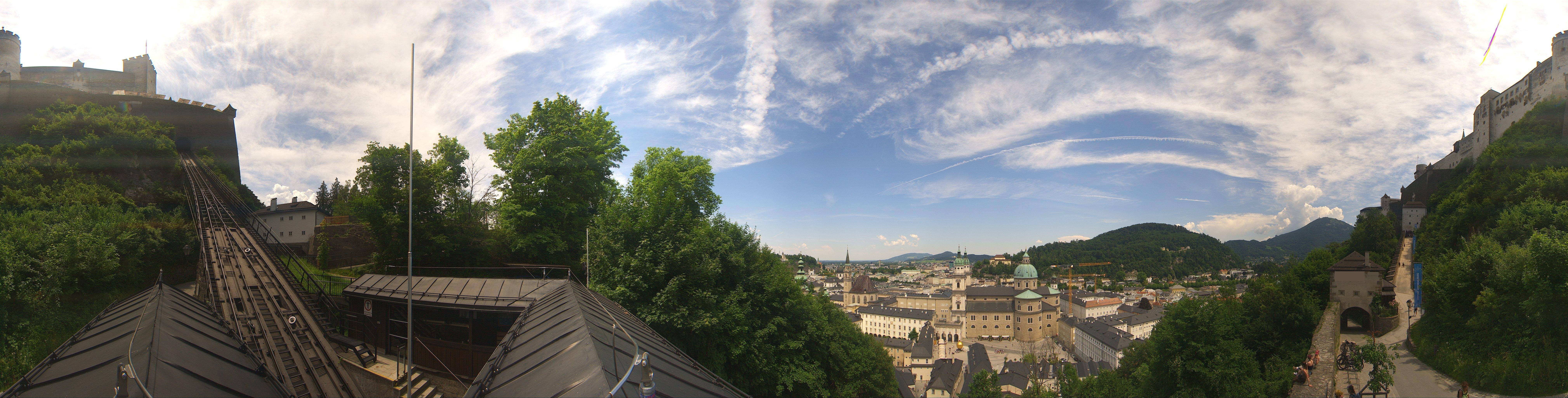Archiv Foto Webcam Panorama Salzburg Festungsbahn