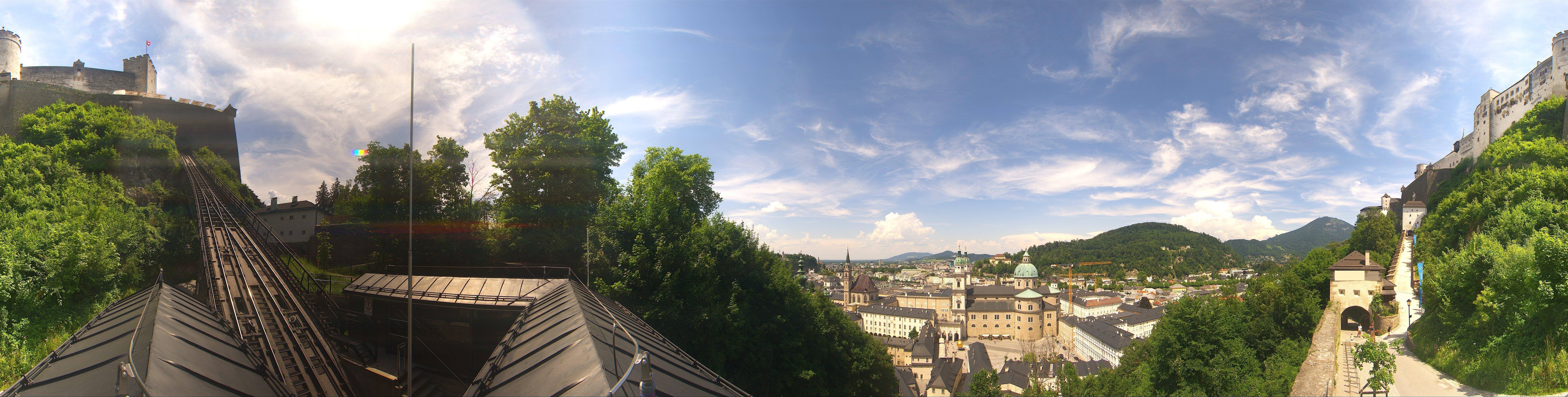 Archiv Foto Webcam Panorama Salzburg Festungsbahn