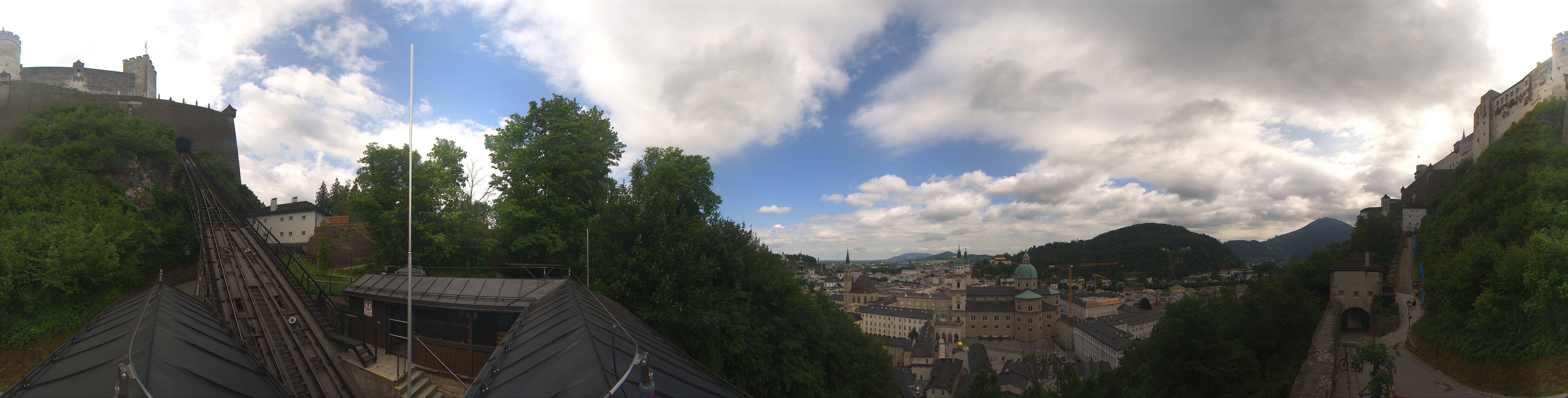 Archiv Foto Webcam Panorama Salzburg Festungsbahn