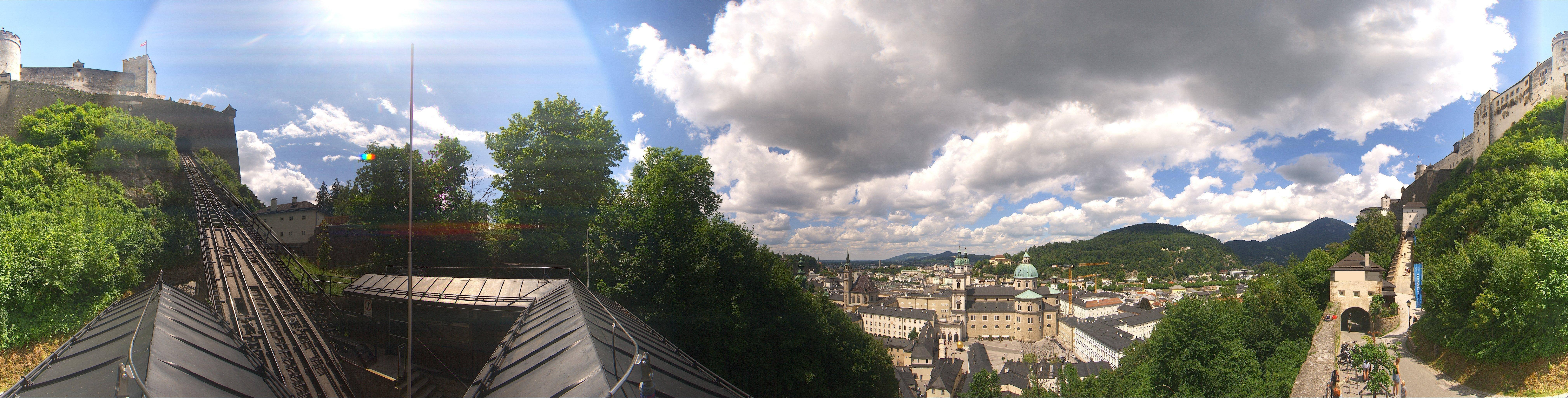 Archiv Foto Webcam Panorama Salzburg Festungsbahn