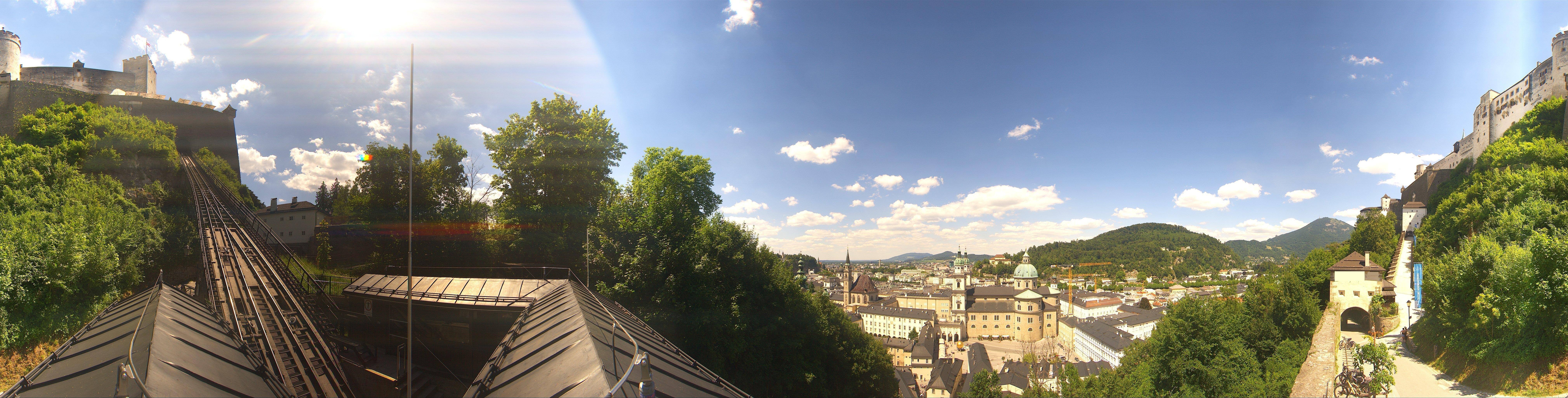Archiv Foto Webcam Panorama Salzburg Festungsbahn