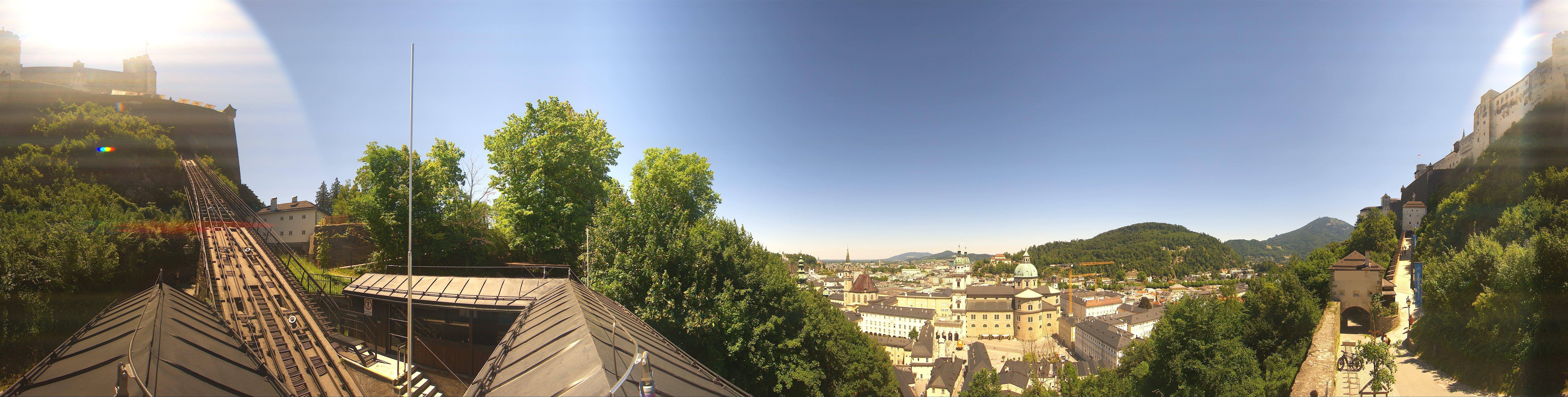 Archived image Webcam Panoramic view from Salzburg funicular