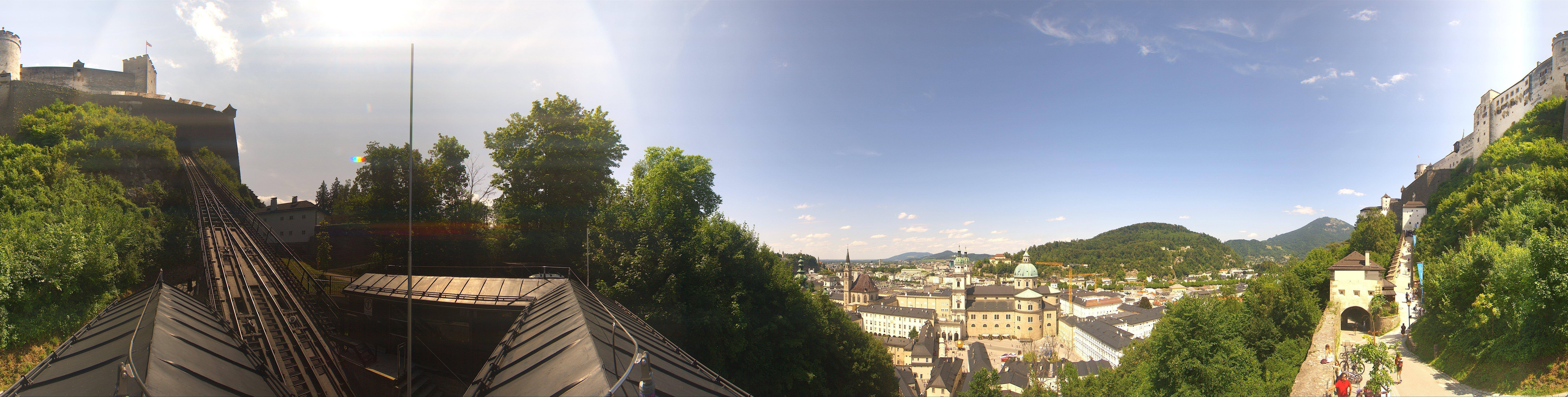 Archiv Foto Webcam Panorama Salzburg Festungsbahn