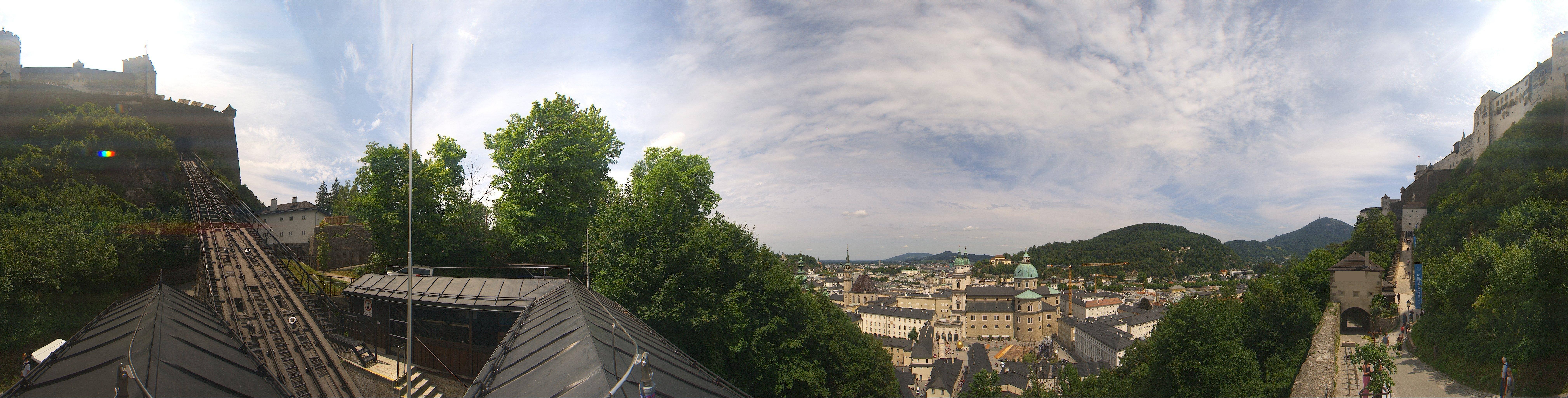 Archiv Foto Webcam Panorama Salzburg Festungsbahn
