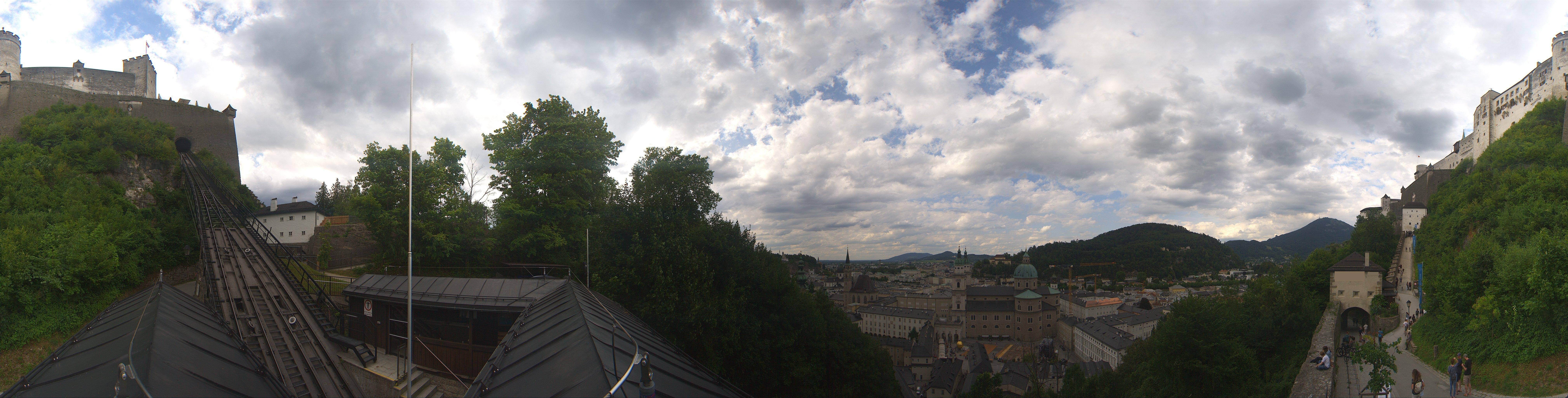 Archived image Webcam Panoramic view from Salzburg funicular