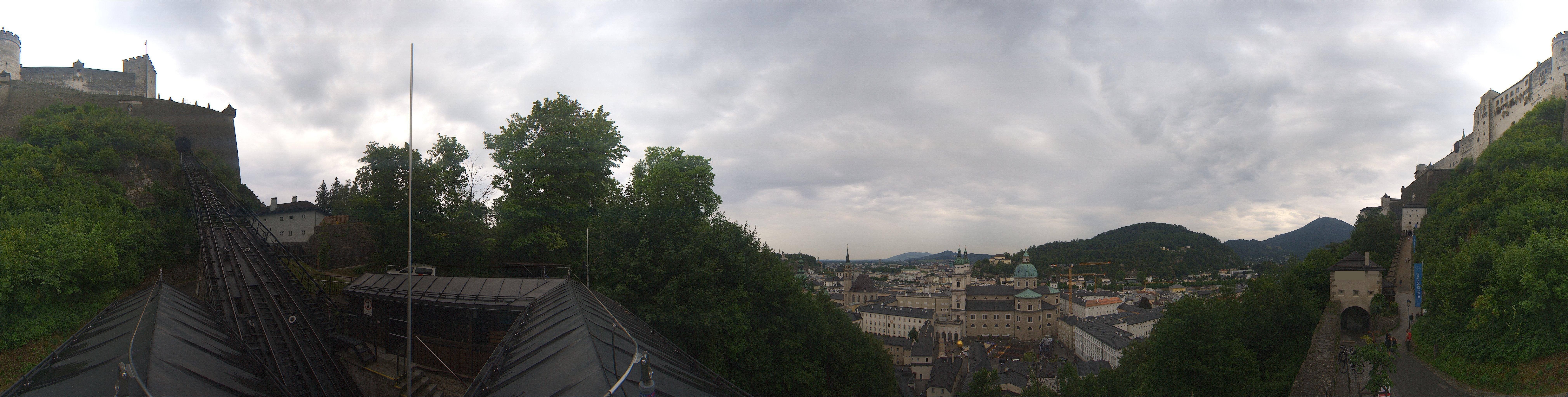Archived image Webcam Panoramic view from Salzburg funicular