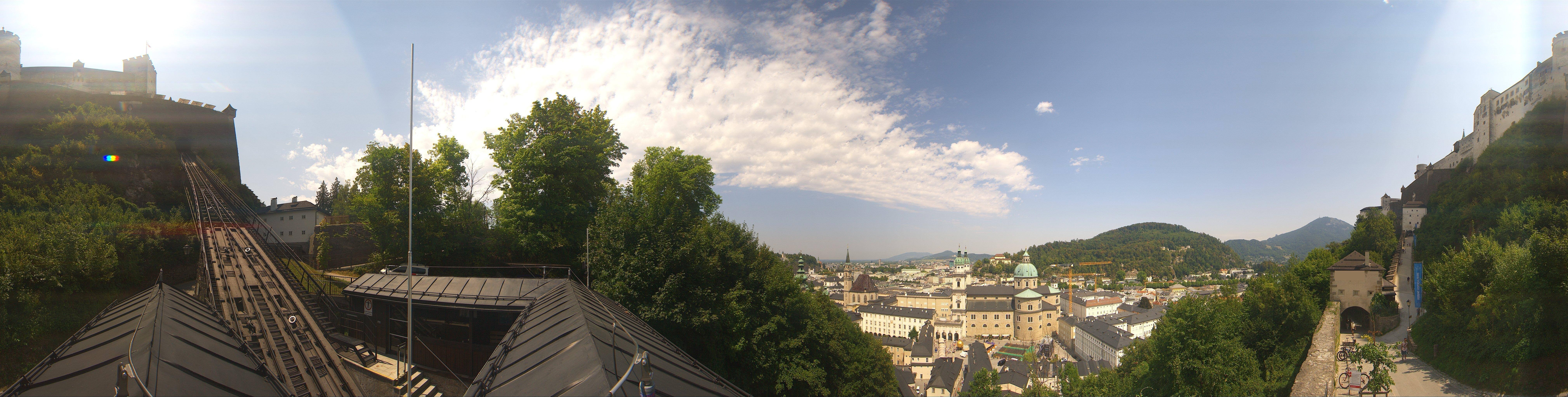 Archiv Foto Webcam Panorama Salzburg Festungsbahn
