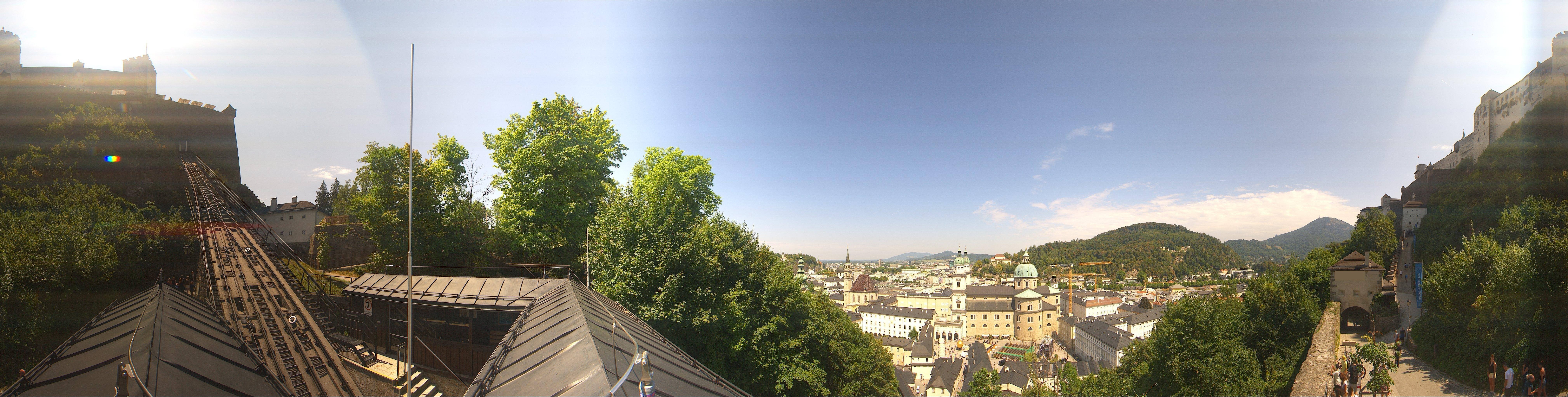 Archived image Webcam Panoramic view from Salzburg funicular
