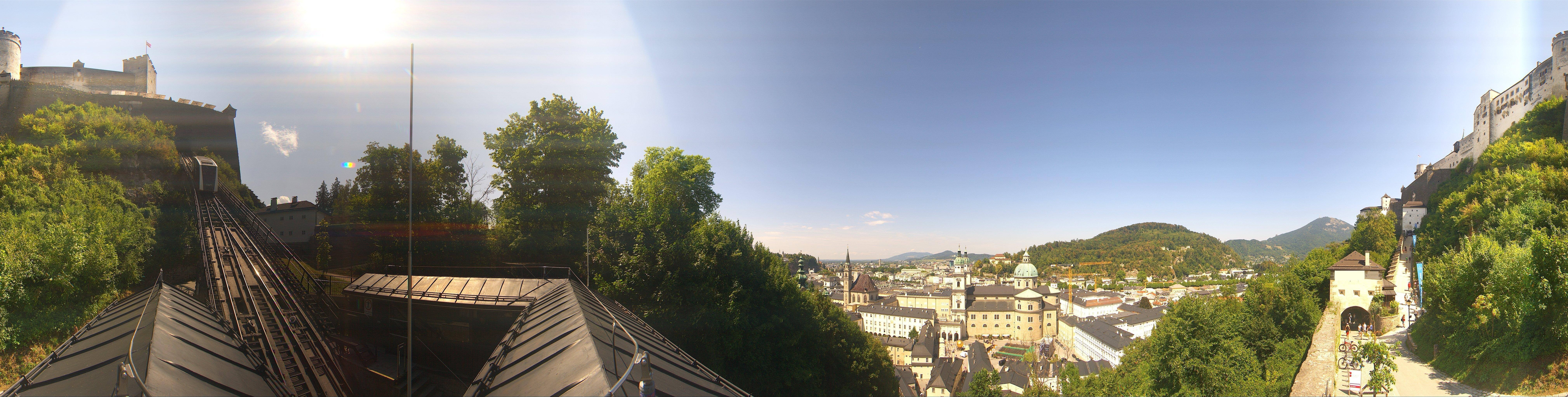 Archived image Webcam Panoramic view from Salzburg funicular