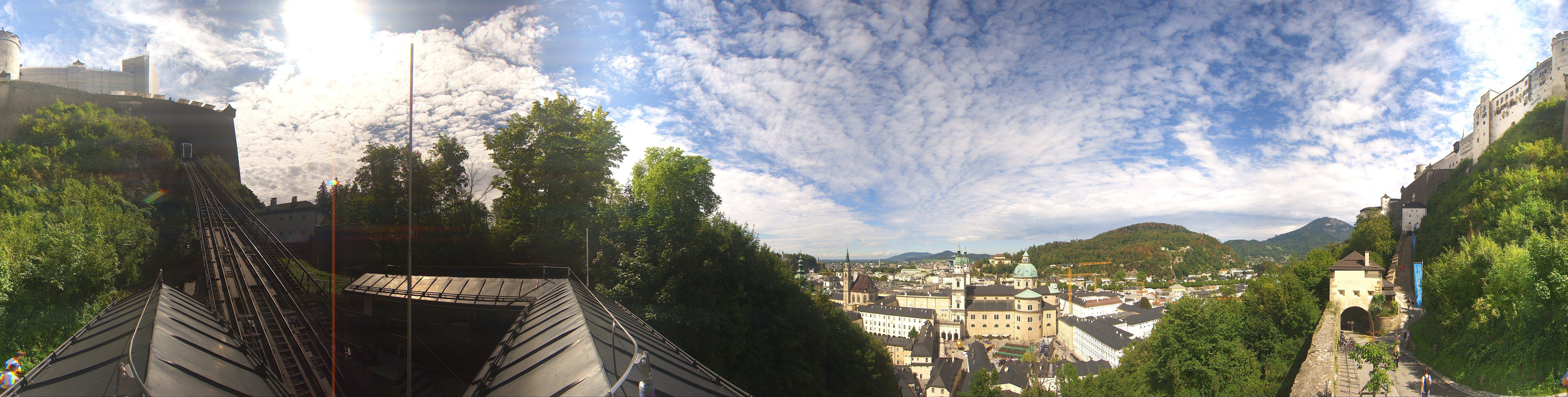 Archived image Webcam Panoramic view from Salzburg funicular