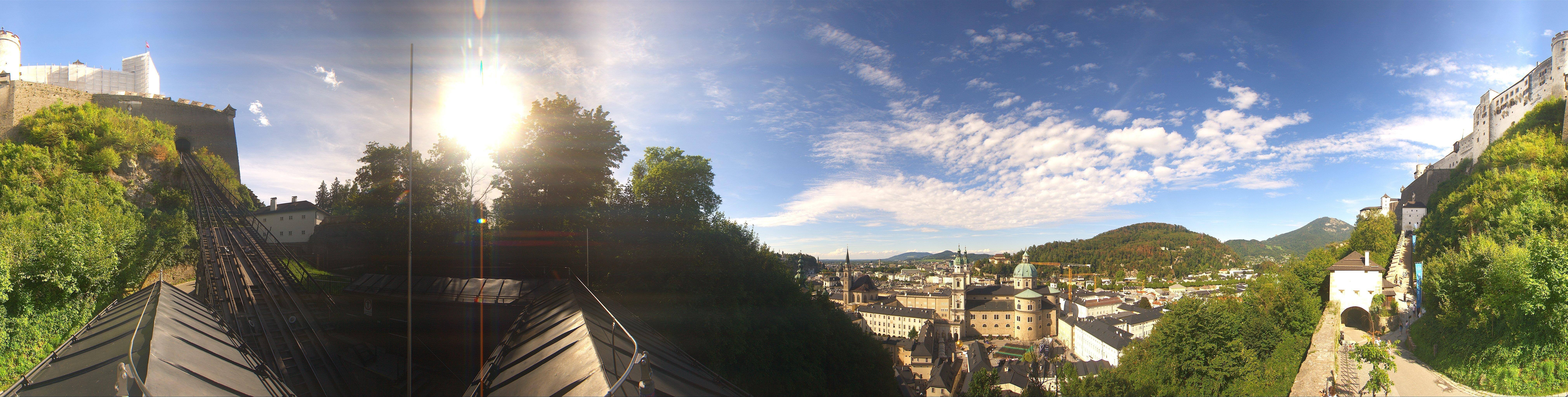 Archived image Webcam Panoramic view from Salzburg funicular