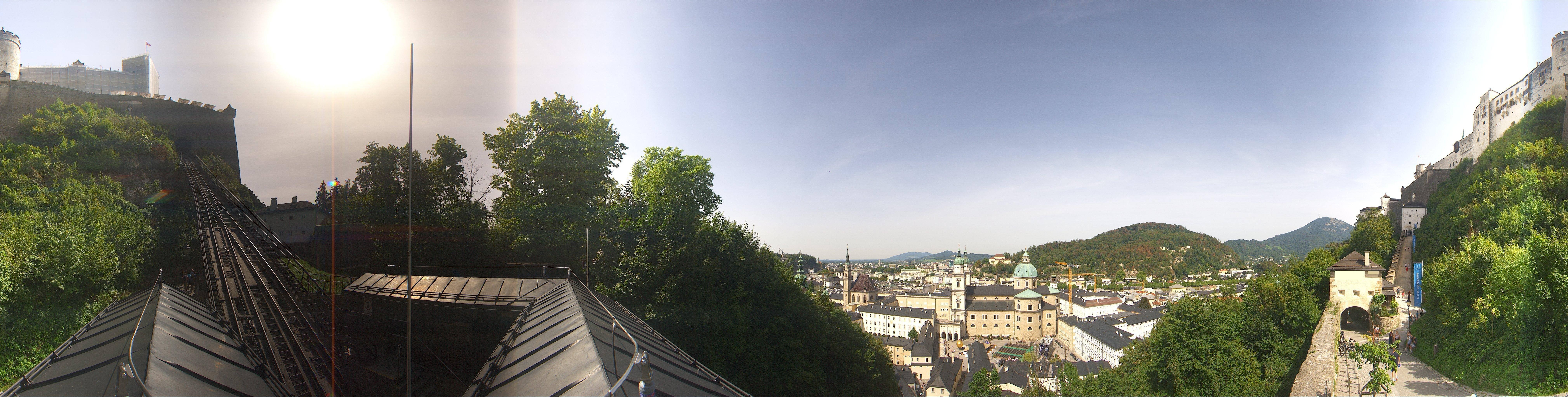 Archiv Foto Webcam Panorama Salzburg Festungsbahn