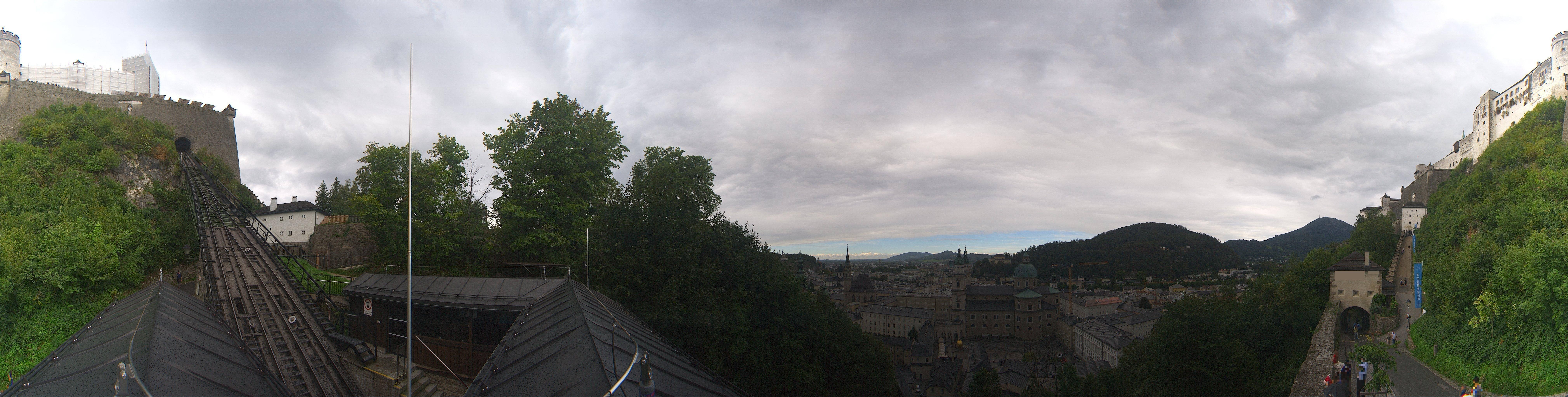 Archived image Webcam Panoramic view from Salzburg funicular