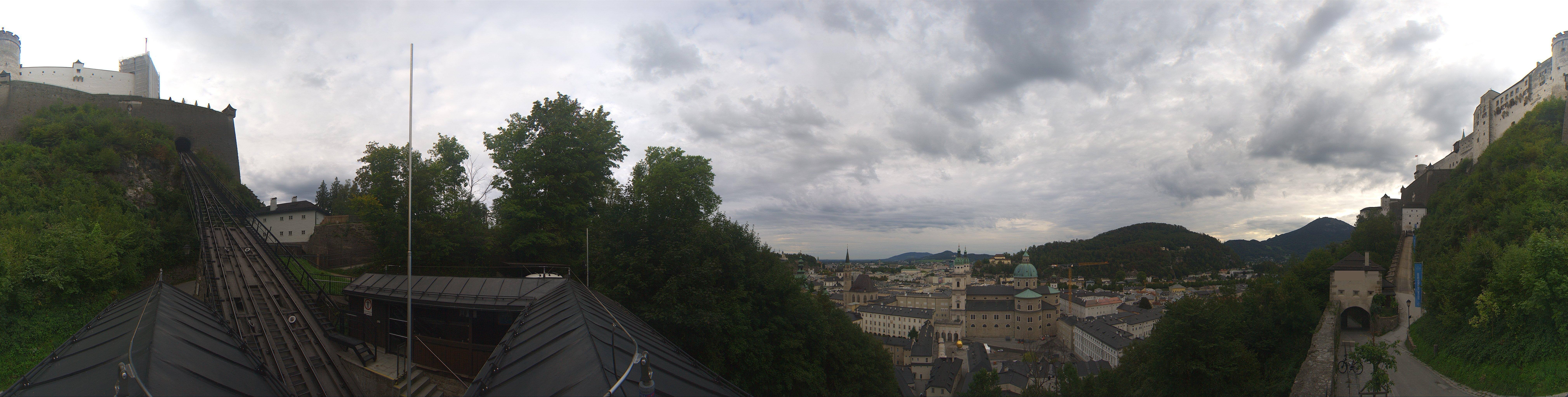 Archived image Webcam Panoramic view from Salzburg funicular