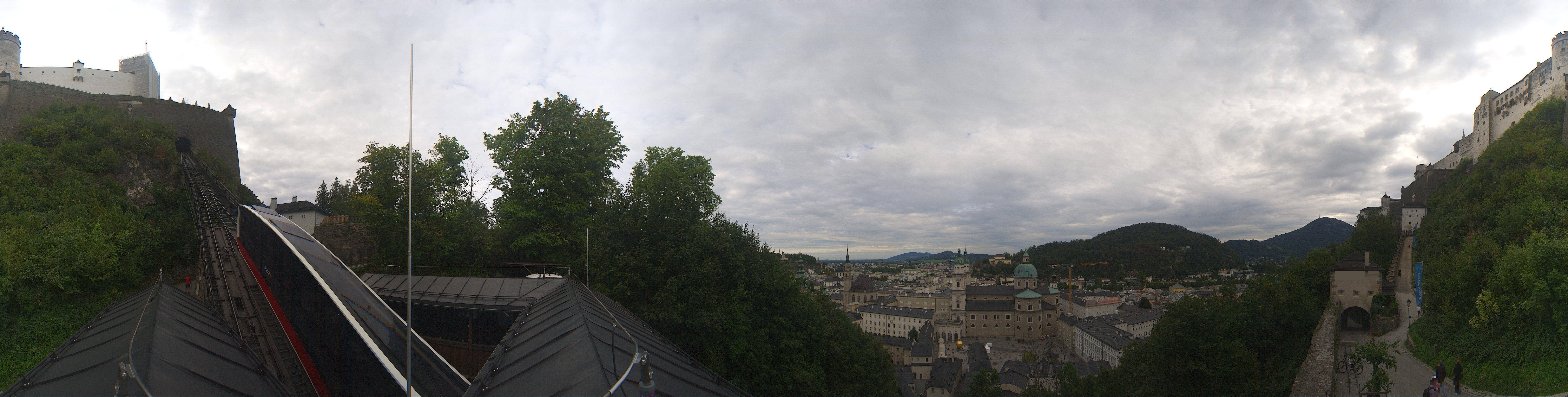 Archived image Webcam Panoramic view from Salzburg funicular