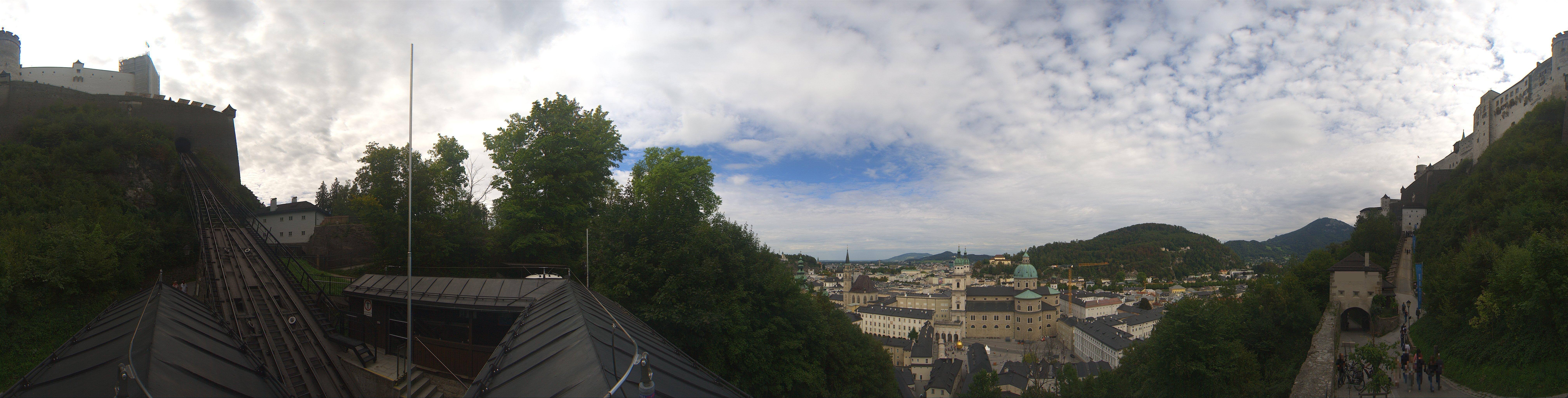 Archived image Webcam Panoramic view from Salzburg funicular
