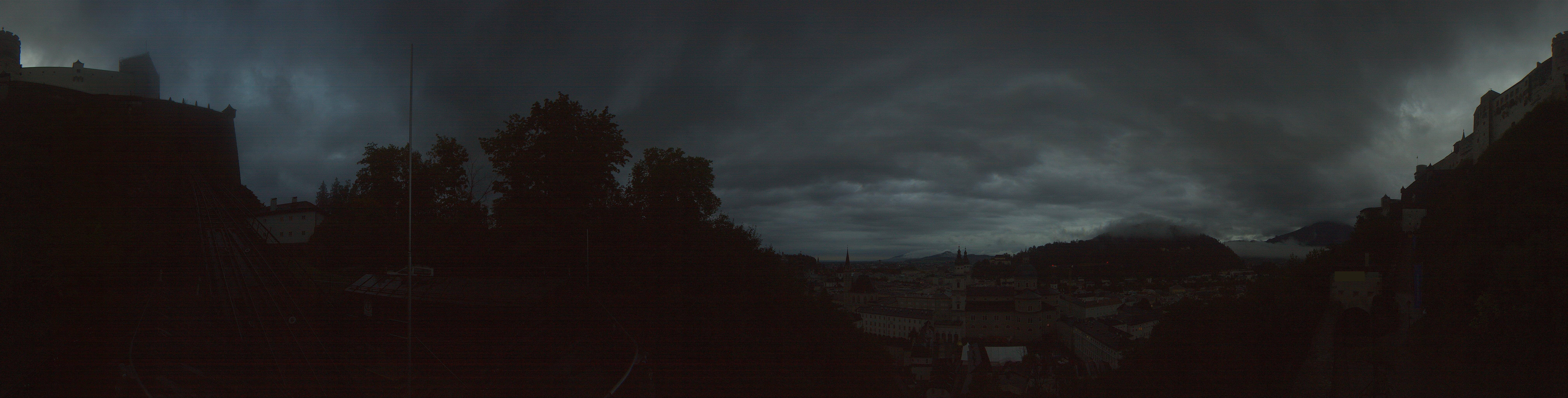 Archived image Webcam Panoramic view from Salzburg funicular