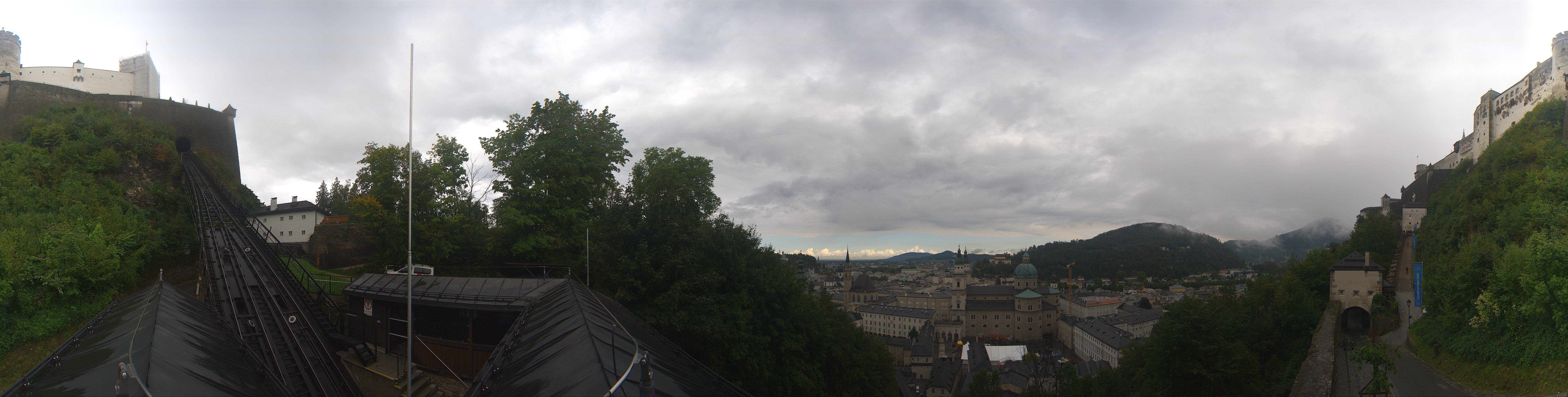 Archived image Webcam Panoramic view from Salzburg funicular
