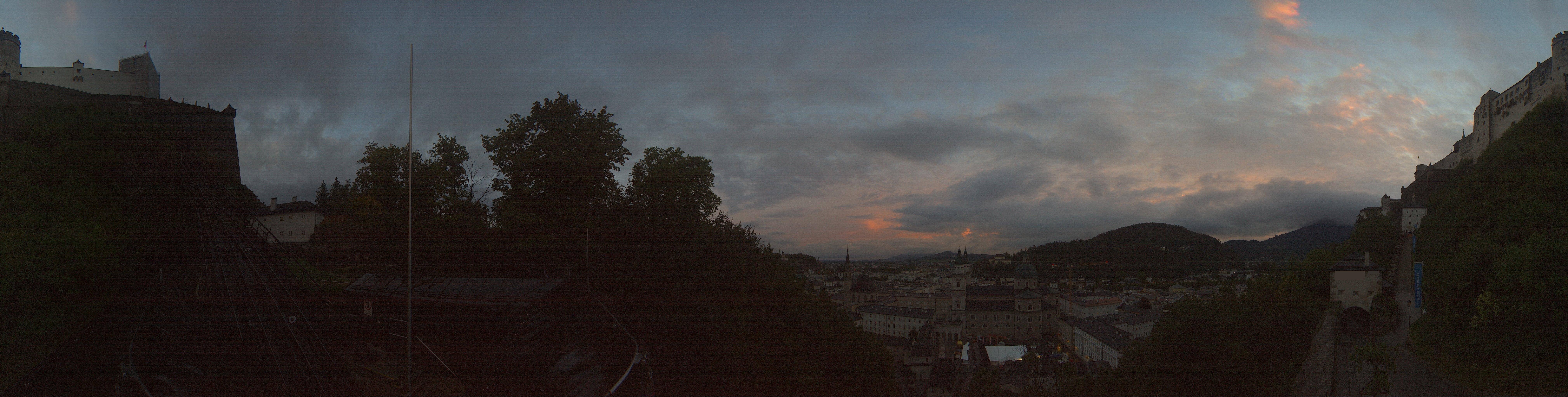 Archived image Webcam Panoramic view from Salzburg funicular
