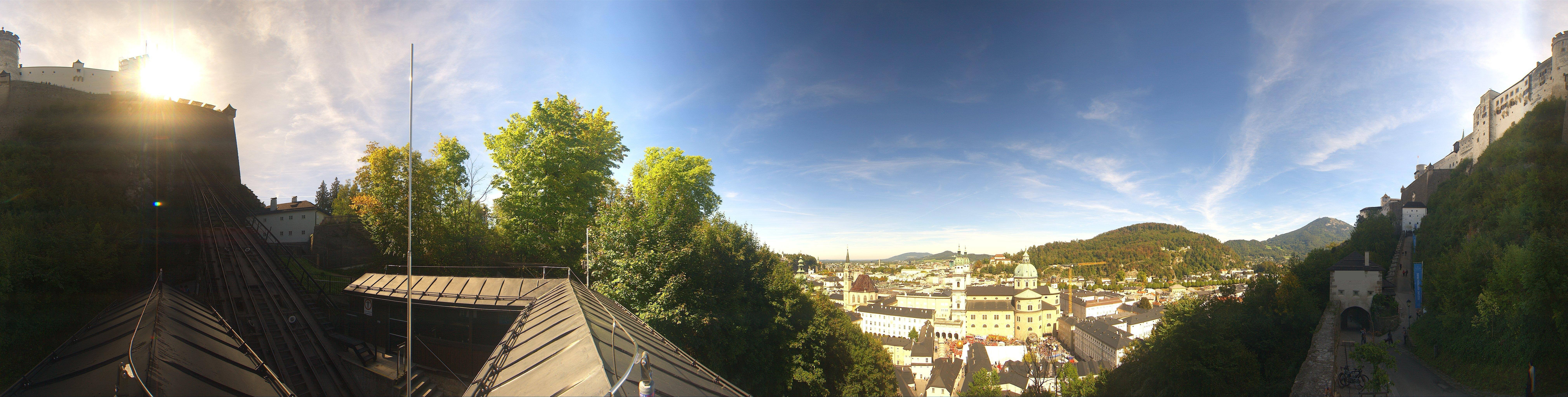 Archiv Foto Webcam Panorama Salzburg Festungsbahn