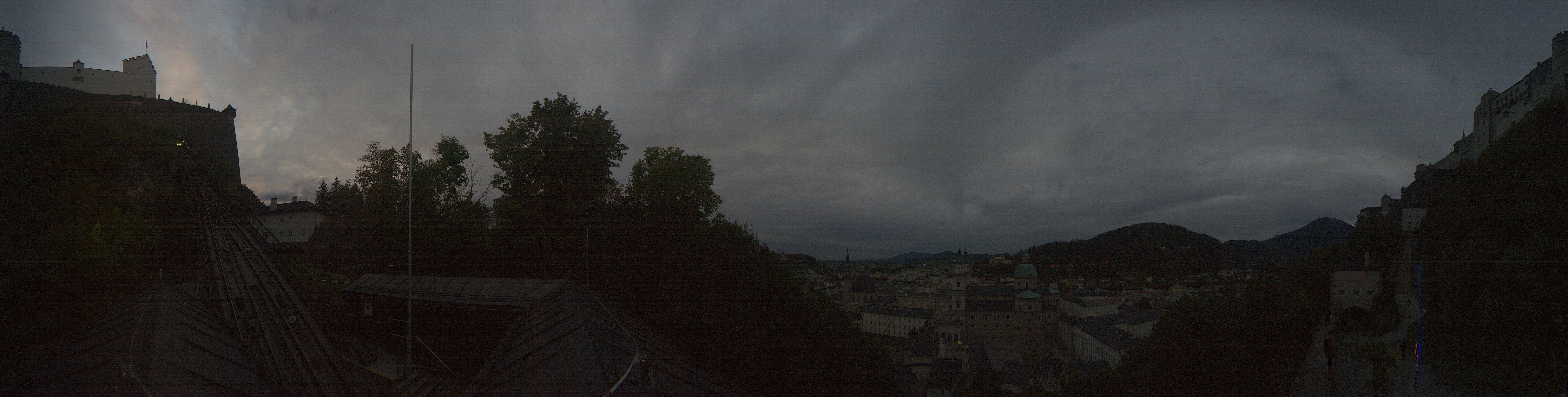 Archived image Webcam Panoramic view from Salzburg funicular