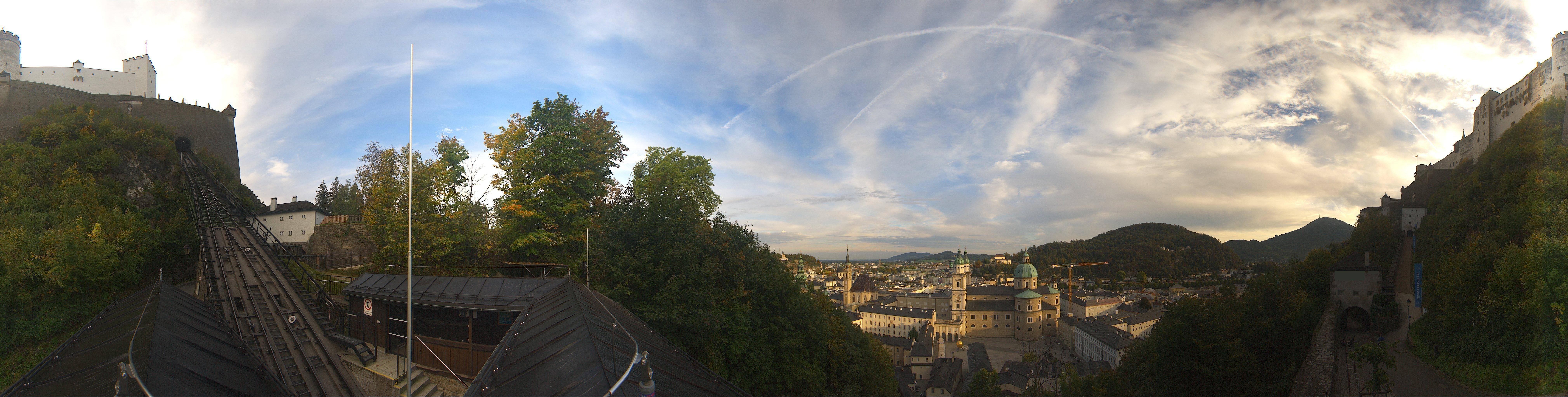 Archiv Foto Webcam Panorama Salzburg Festungsbahn